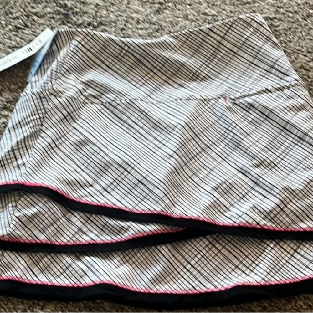 Lucky in Love Tiered Skirt Skort in Black White and Pink - Size Small - NWT